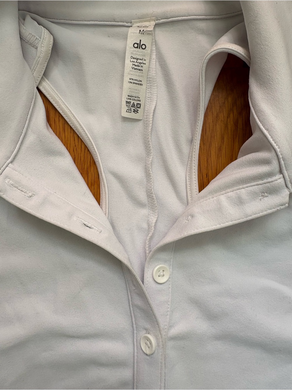 Alo Sleeveless Polo Tennis Dress in white - Picture 5 of 5